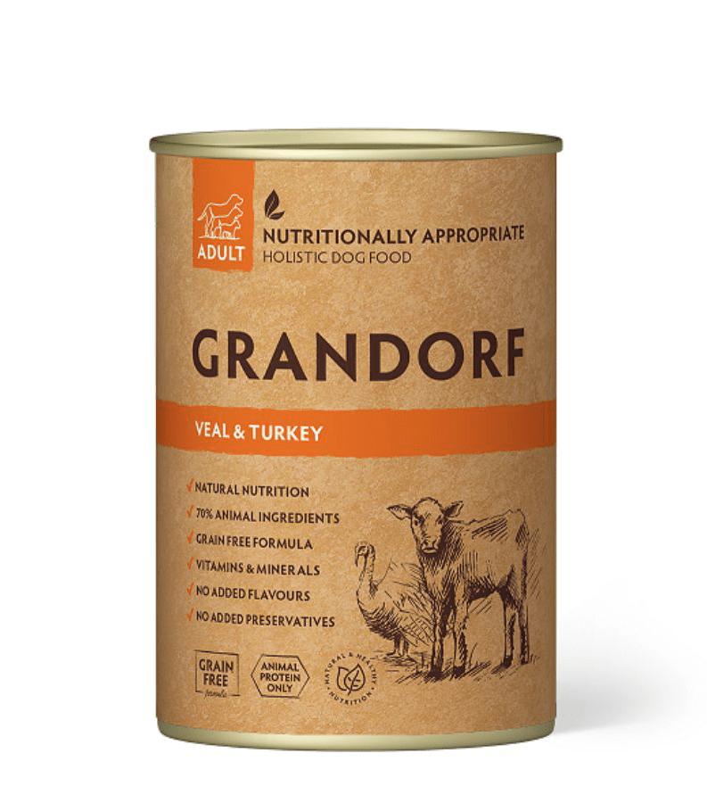 Grandorf Vasika- ja Kalkuniliha konserv Koertele 400g