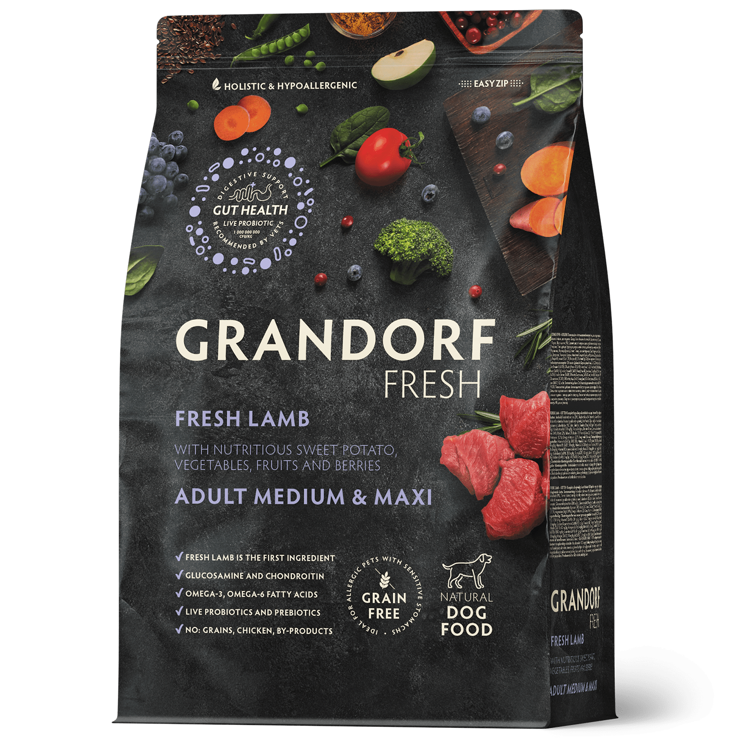 Grandorf Fresh Värske Lambaliha ja Bataat keskmistele ja suurtele koertele 1kg