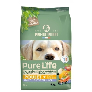 Pure Life Dog Light / Sterilized Ülekaalulistele ja steriliseeritud koertele 2kg