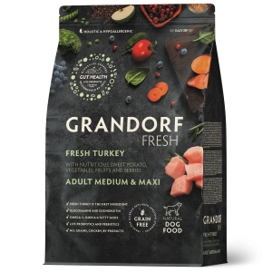 Grandorf Fresh Värske Kalkun ja Bataat keskmistele ja suurtele koertele 3kg