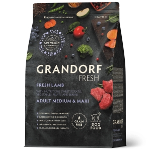 Grandorf Fresh Värske Lambaliha ja Bataat keskmistele ja suurtele koertele 3kg