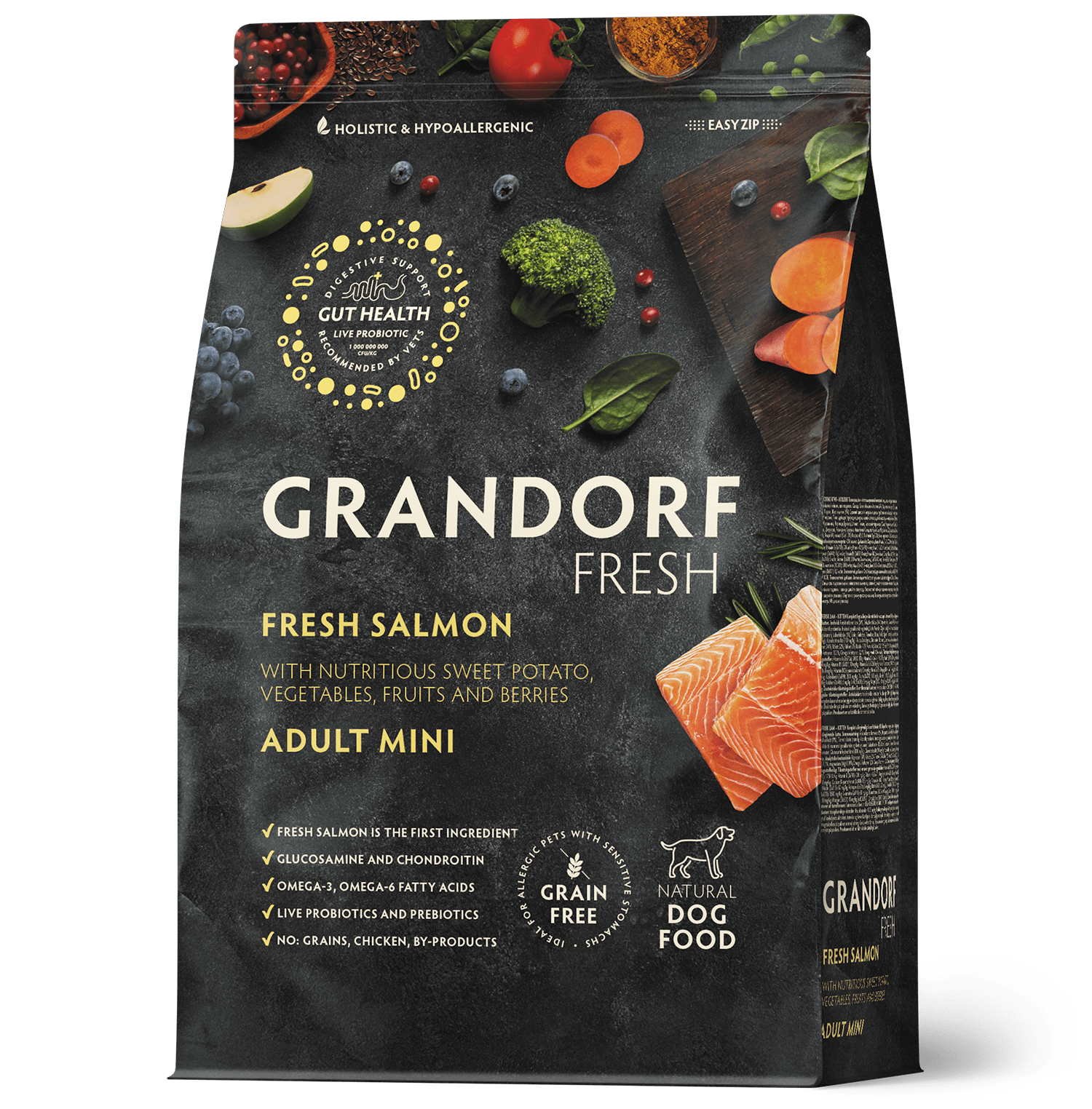 Grandorf Fresh Värske Lõhefilee ja Bataat väikest tõugu koertele 1kg