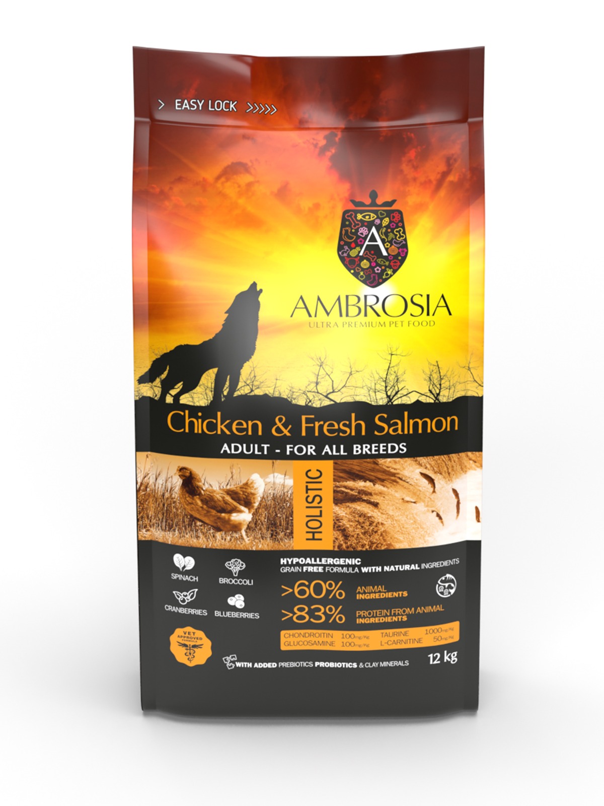 Ambrosia Kana ja Värske Lõhe 12kg