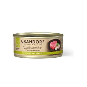 Grandorf Tuunikala filee ja Krabifilee konserv kassidele 6x70g