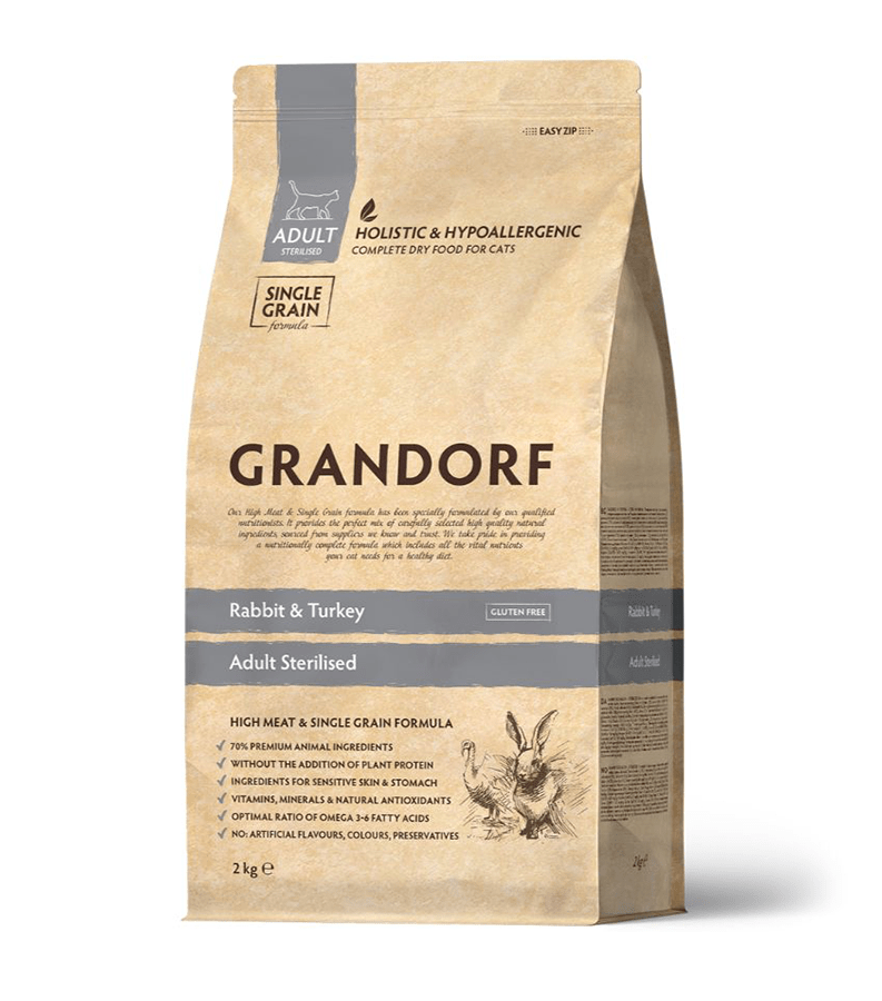 Grandorf Cat Jänes ja Kalkun Steriliseeritud Kassidele 400g