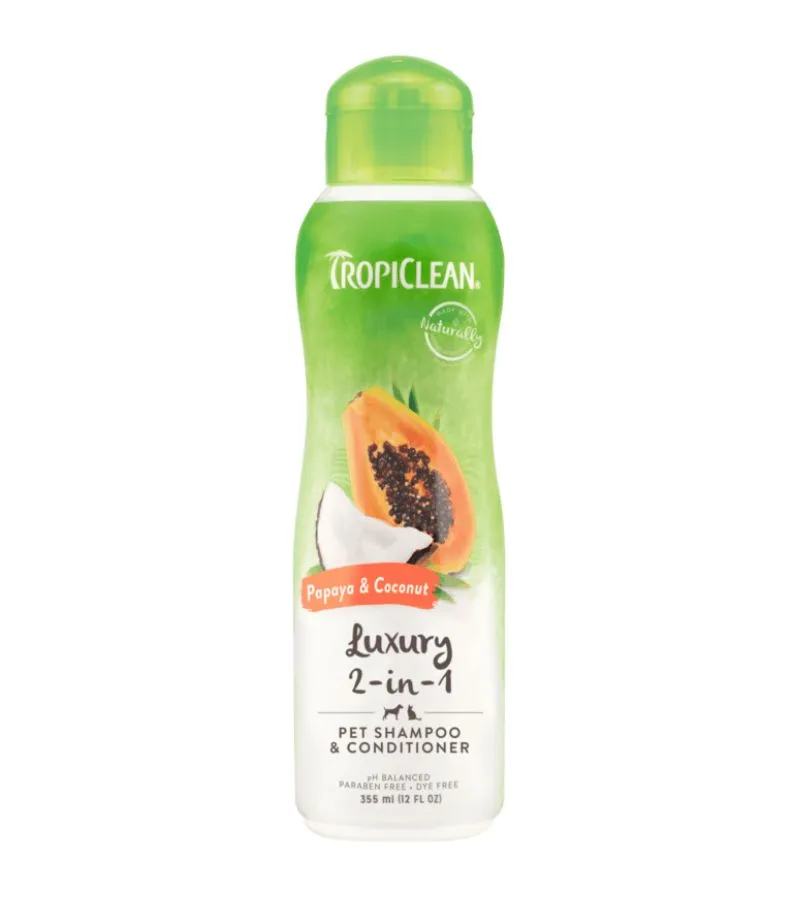 Tropiclean Looduslik Seebivaba 2 in 1 Shampoon Koertele ja Kassidele 355ml