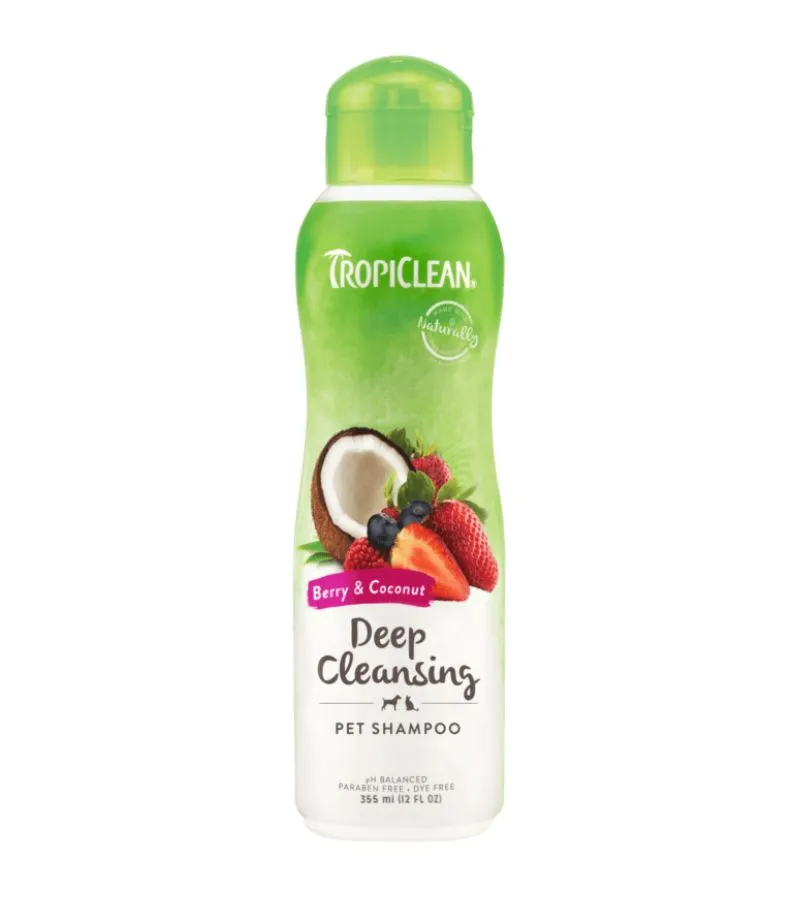 TropiClean Looduslik Sügavpuhastav Shampoon Koertele ja Kassidele 355ml