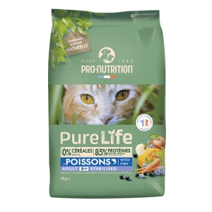 Pure Life Cat Sterilized 8+ Pardiliha ja Valge kalaga Eakatele kassidele 4kg (2x2kg)
