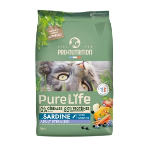 Pure Life Cat Sardiinidega Steriliseeritud Kassidele 4kg (2x2kg)