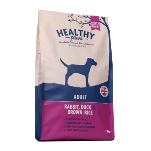 Healthy Paws Jäneseliha, Pardiliha ja Pruun Riis 12kg