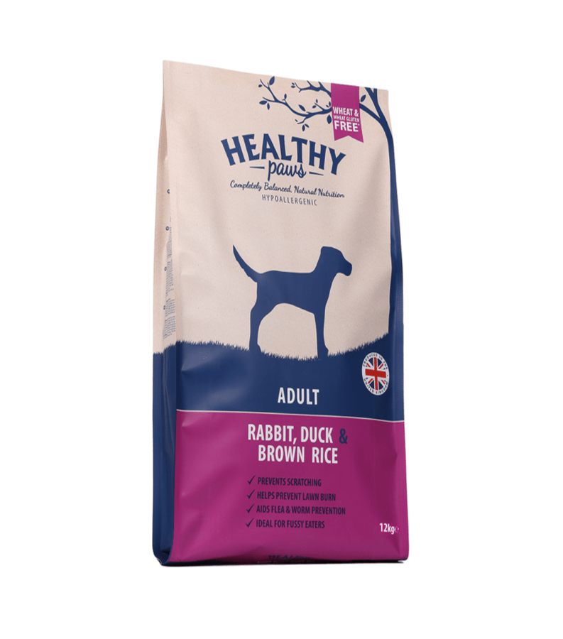 Healthy Paws Jäneseliha, Pardiliha ja Pruun Riis 2kg