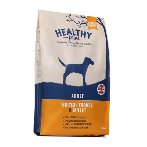 Healthy Paws Kalkuniliha ja Hirss Täiskasvanud koertele 12kg