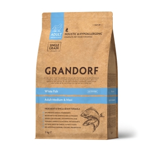 Grandorf Valge Kala Täiskasvanud Keskmistele ja Suurtele Koertele 3kg