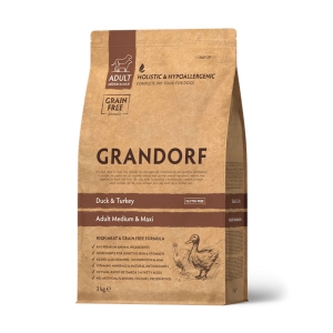 Grandorf Pardiliha ja Kalkuniliha Täiskasvanud Keskmistele ja Suurtele Koertele 3kg