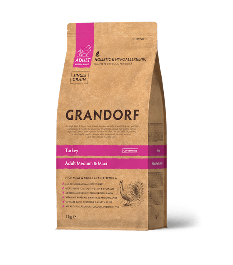 Grandorf Kalkuniliha Keskmistele ja Suurtele koertele 1kg