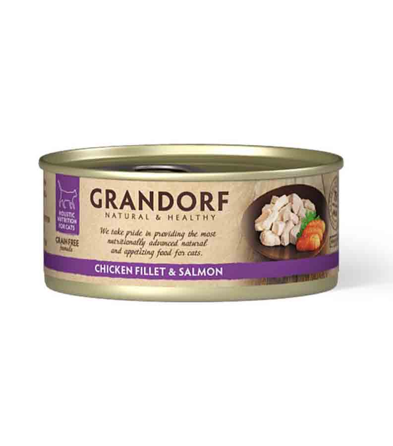 Grandorf Kana Rinnafilee ja Lõhe konserv kassidele 6x70g