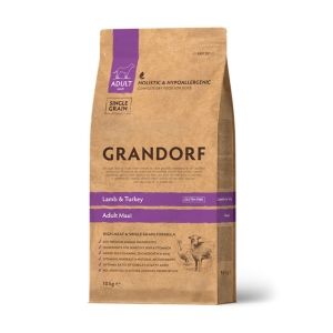 Grandorf Lambaliha ja Kalkuniliha Täiskasvanud Suurtele Koertele 10kg