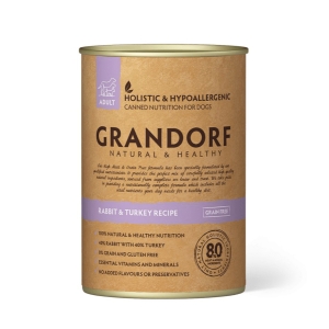 Grandorf Küüliku ja Kalkuniliha konserv koertele 6x400g