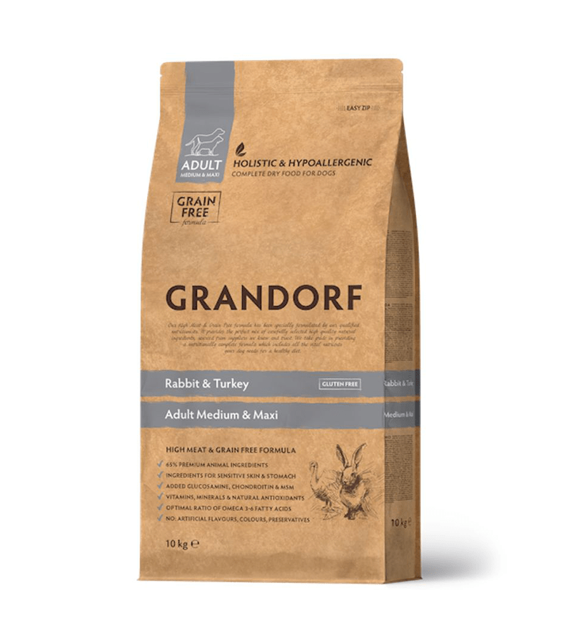Grandorf Jänese- ja Kalkuniliha Täiskasvanud Keskmistele ja Suurtele Koertele 10kg