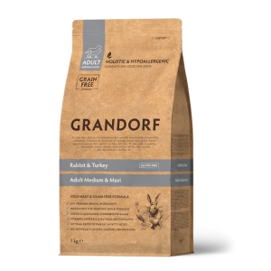 Grandorf Jänese- ja Kalkuniliha Täiskasvanud Keskmistele ja Suurtele Koertele 1kg
