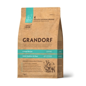 Grandorf 4 lihaga Täiskasvanud Keskmistele ja Suurtele Koertele 10kg