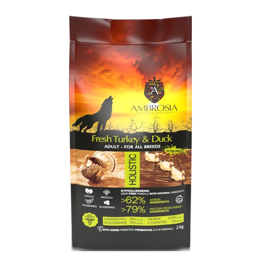 Ambrosia Värske Kalkun ja Part 6kg (3x2kg)