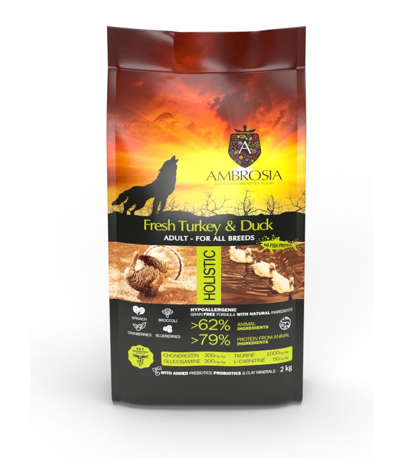 Ambrosia Värske Kalkun ja Part 6kg (3x2kg)