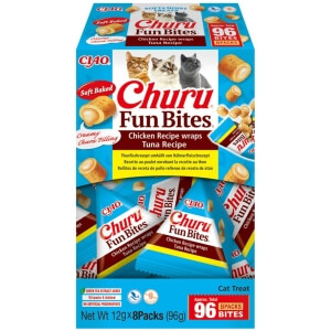 Churu FUN BITES Chicken Recipe wraps Tuna kassimaius 8 x 12g