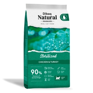Dibaq Natural Moments kana ja kalkun steriliseeritud kassitoit 7kg