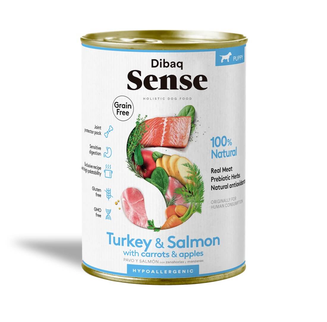 Dibaq Sense lõhe ja kalkuniga konserv kutsikatele 380g