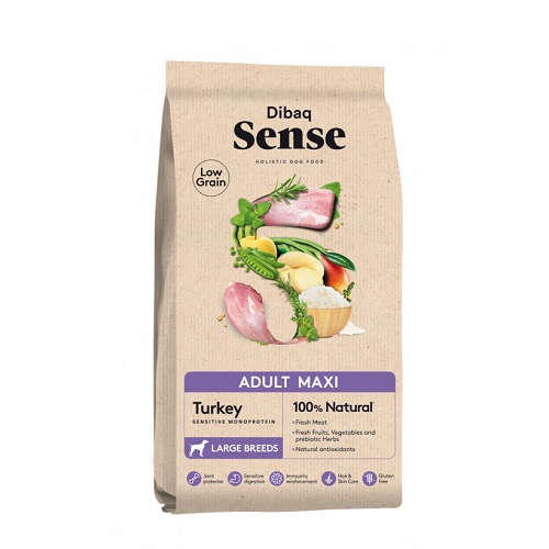 Dibaq Sense LG Adult Maxi kalkuniga suurt tõugu koeratoit 12kg