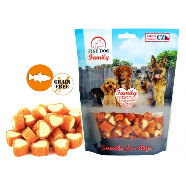 FINE DOG Family LÕHE südamed 200g