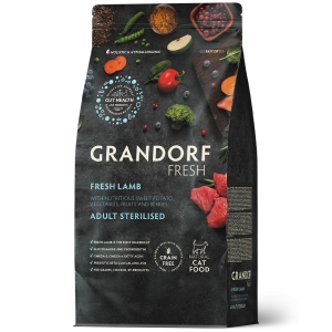 Grandorf Cat Fresh Värske Lammas ja Bataat Täiskasvanud Steriliseeritud Kassidele 2kg