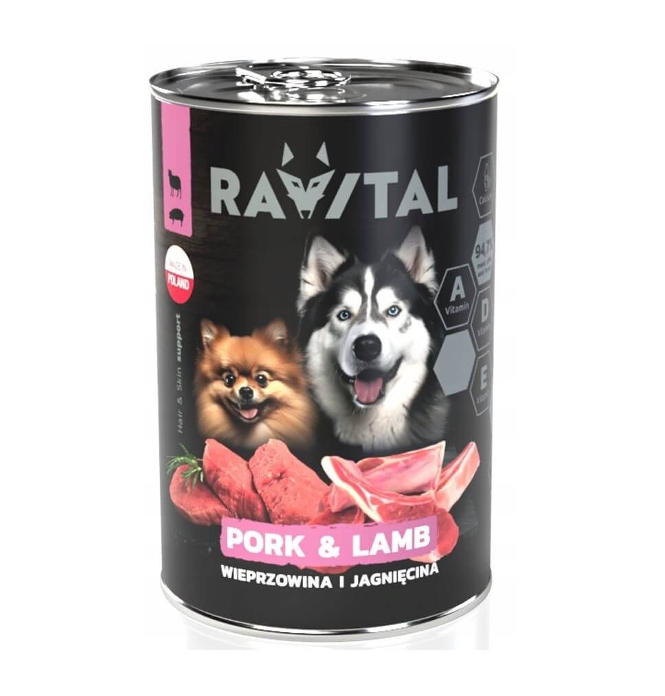 Ravital Pork & Lamb konserv koerale 400g