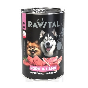 Ravital Pork & Lamb konserv koerale 400g