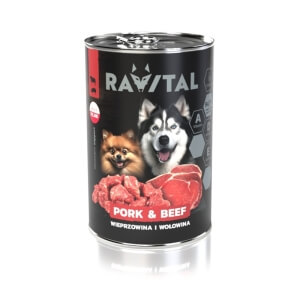 Ravital Pork & Beef konserv koerale 400g