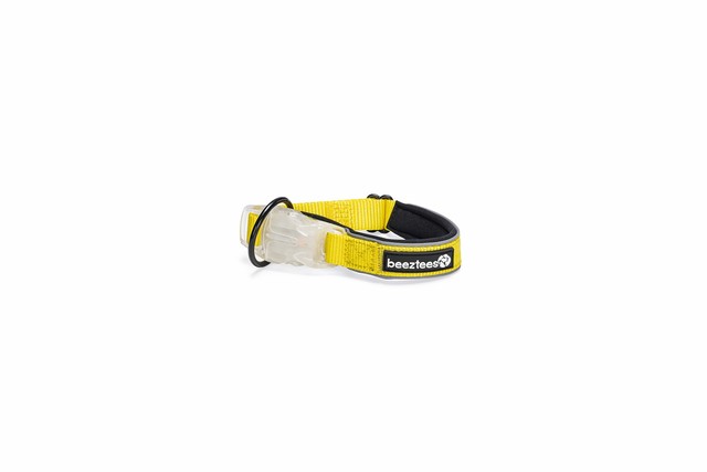 Beeztees koera kaelarihm LED + USB Parinica 30-35cm kollane