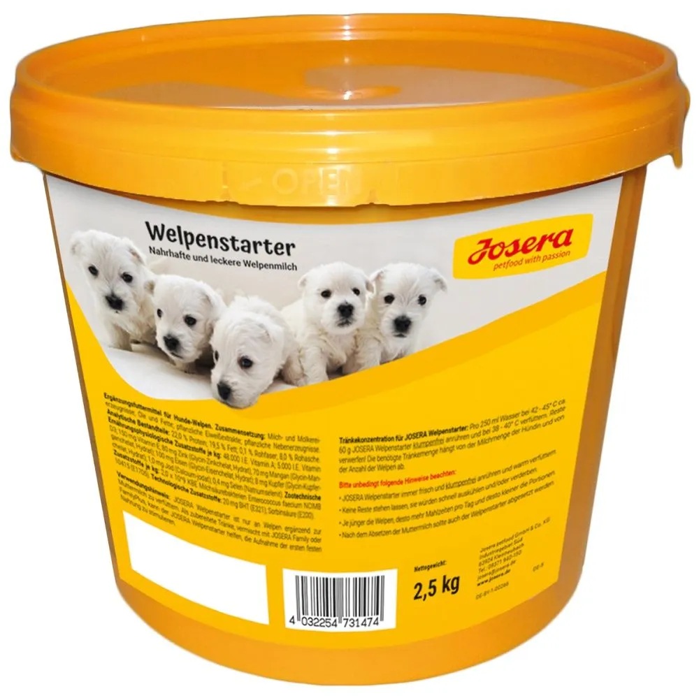 Josera Puppy Starter 2,5 kg - piimaasendaja kutsikatele