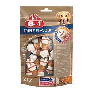8 in 1 Triple Flavor XS, 21 tk, 294 g. Täiendsööt täiskasvanud koertele (2-12 kg)