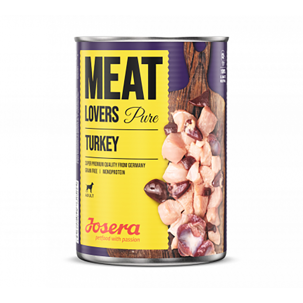 Josera Meat Lovers puhas kalkuniliha 800g konserv koerale (kast =6tk)