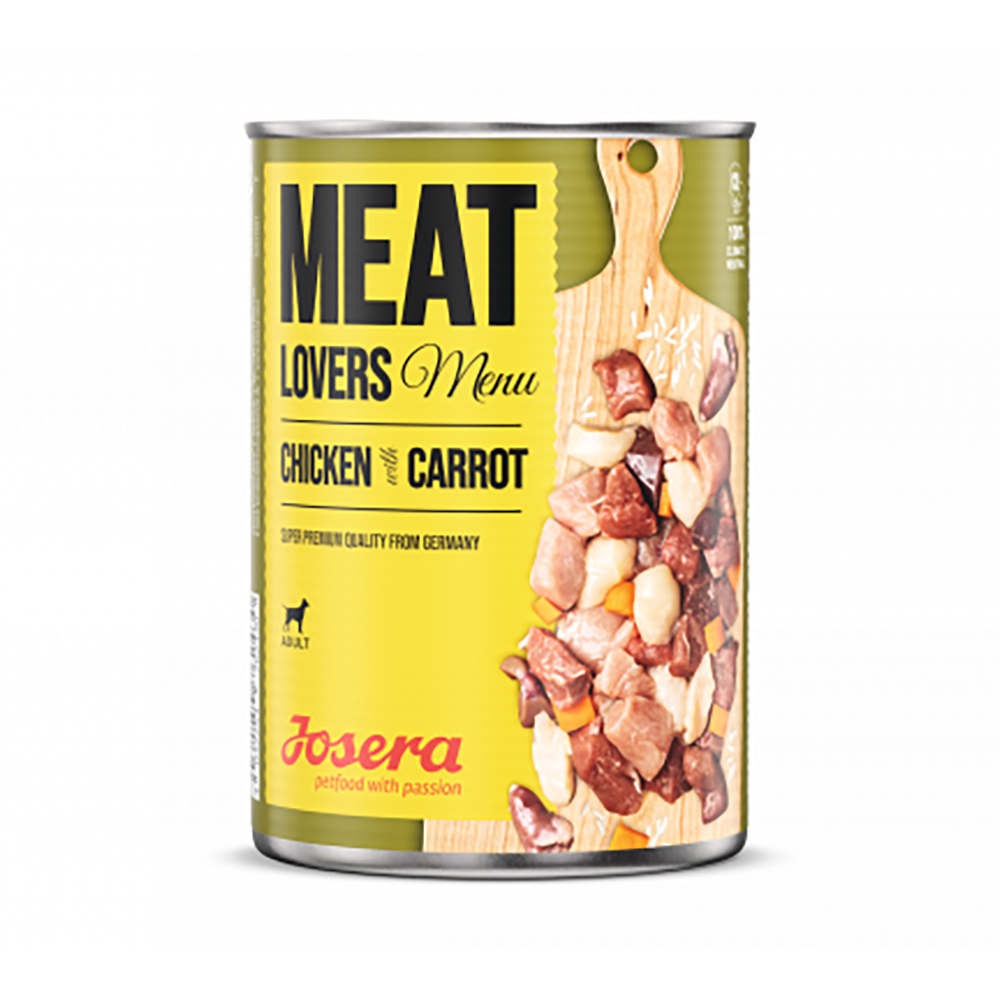 Josera Meat Lovers Menu kana porgandiga 400g konserv koerale (kast =6tk)