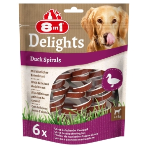 8in1 DELIGHTS Duck Spirals närimiskondid koertel 60g N6