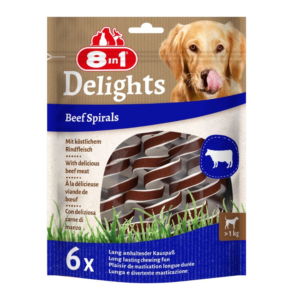 8in1 DELIGHTS Beef Spirals närimiskondid koertele 60g N6