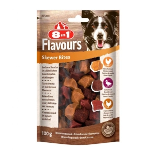 8in1 FLAVOURS Skewer Bites palad koertele 100g.