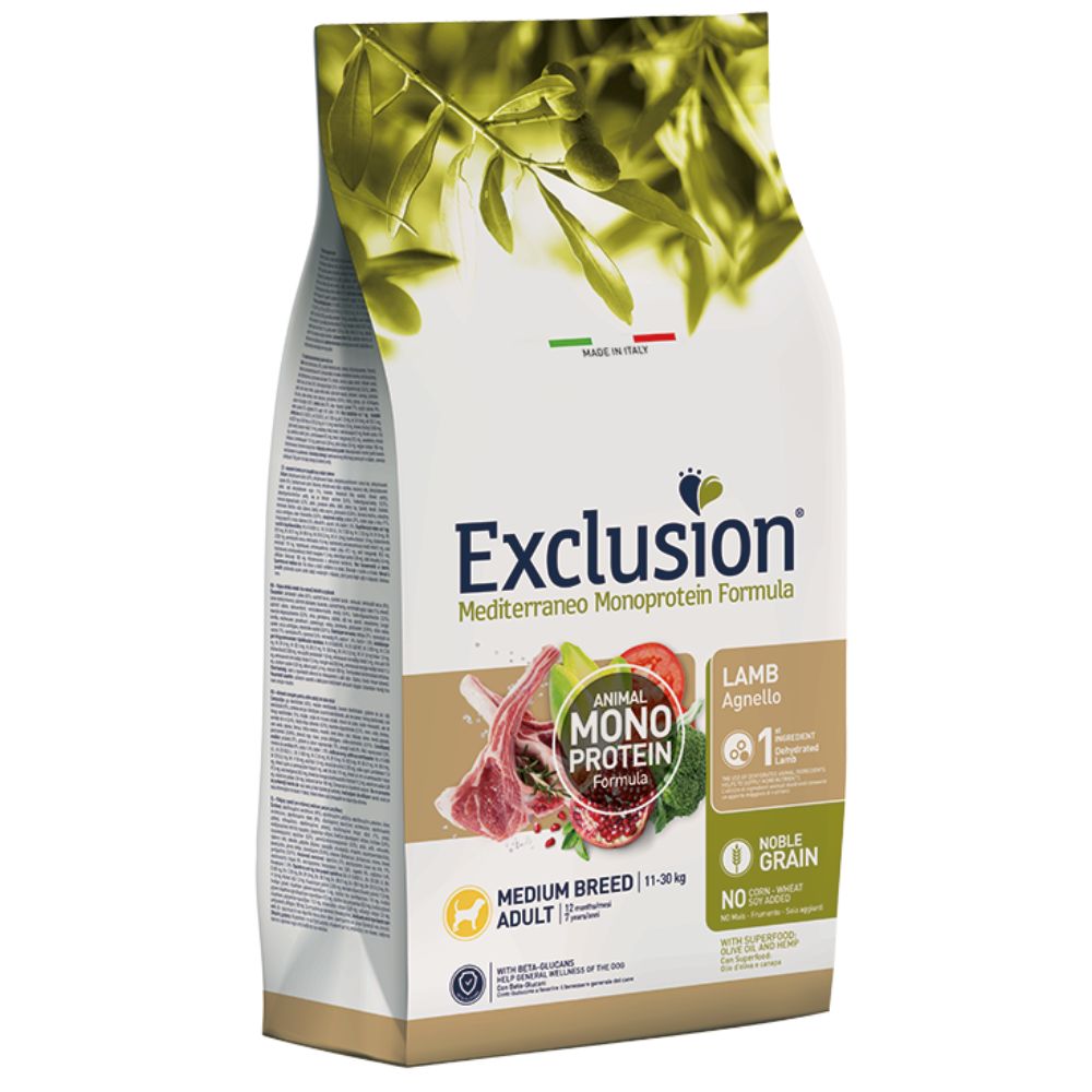 EXCL Mediterraneo adult lamb medium breed 3kg