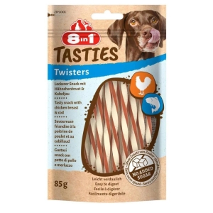 8in1 TASTIES Twisters pulgad koertele 85g.