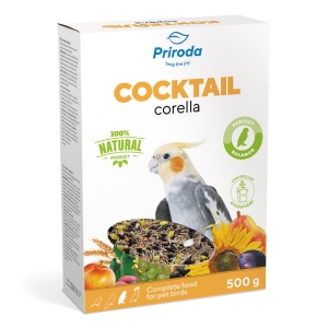 Linnusööt Priroda COCKTAIL Kakaduu keskmise suurusega papagoidele 0,5kg