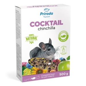 Näriliste sööt Priroda COCKTAIL tšintšiljadele 0,5kg