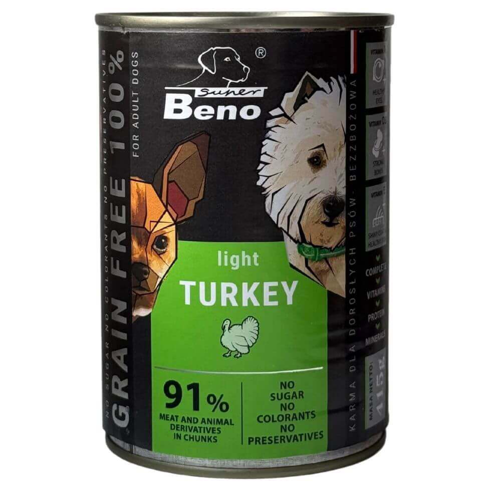Super Beno konserv koerale kalkunilihaga, tükid kastmes 415g