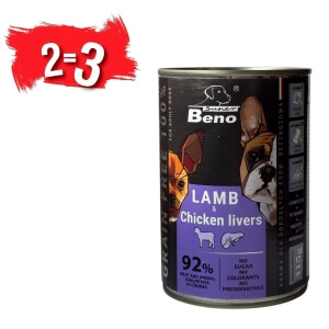 Super Beno konserv koerale lamba ja kodulinnu maksaga, tükid kastmes 415g